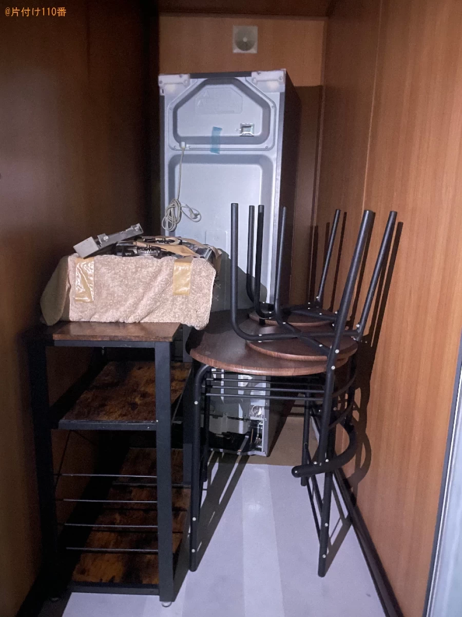 【甲府市】冷蔵庫、二人用ダイニングテーブル、ガスコンロの回収